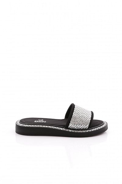 DGN Μαύρες γυναικείες παντόφλες Nubuck - 262328121212362322