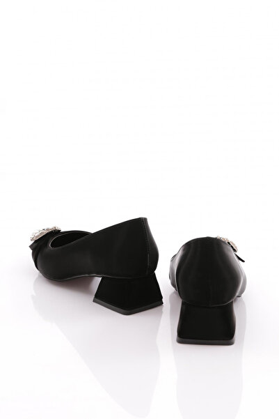 DGN Чорні шовкові жіночі туфлі на підборах - 2623641021232322