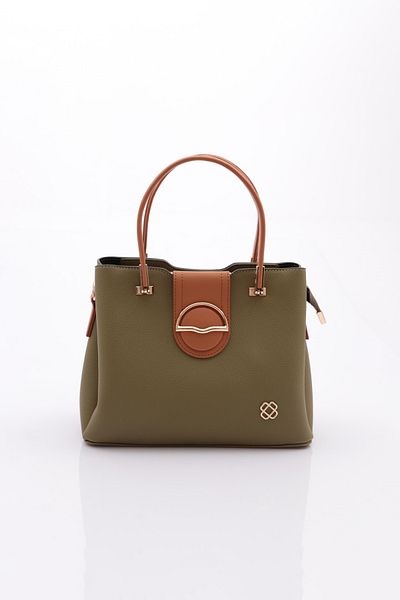 DGN Light Green Tan Women's Shoulder and Hand Bag - 2112103622