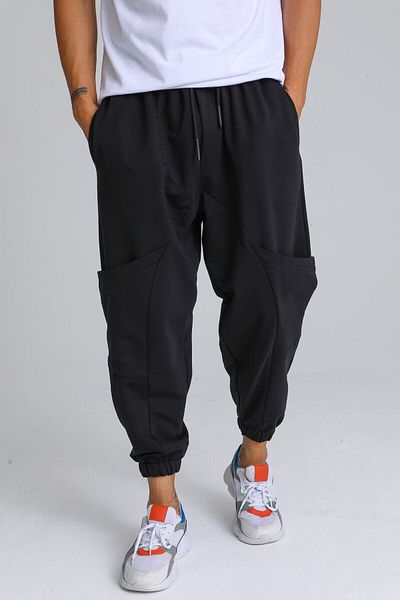DARK AND BRIGHT Baggy Jogger με πλαϊνές τσέπες, ελαστική μέση και πόδια