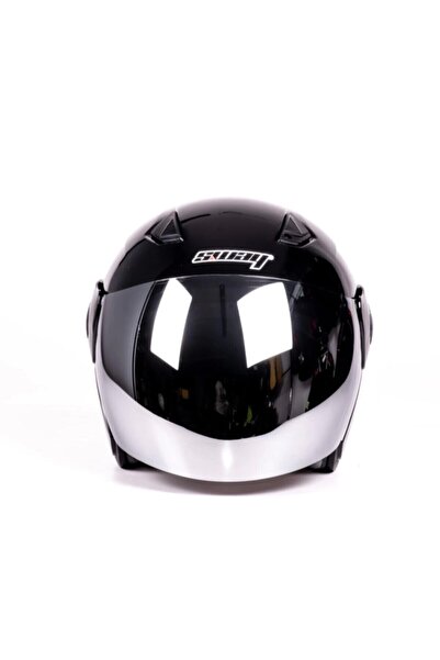 Sway Kask Sw-733-700 Parlak Siyah Aynalı Camlı