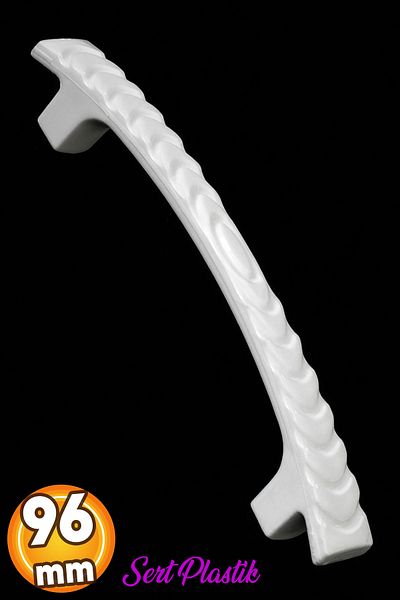 Badem10 (PLASTIC HARD) Ihlara Model 96 Mm Mobilier alb Sertar de bucătărie Mâner dulap Mâner Mâner