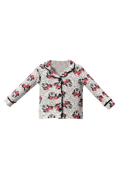 LUSANA 1069 6-18 Months Mini Printed Buttoned Pajamas Set