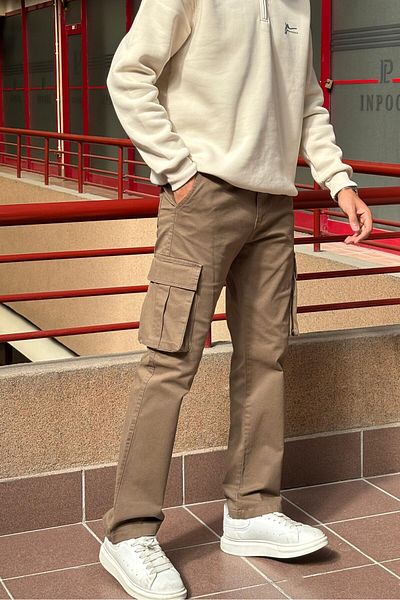 inpool Baggy-Oversize Fit, Cargo Pocket, Gabardine Trousers 23Inp274