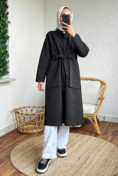 Salih Çelebi 2171 Καπέλο με κορδόνι στη μέση - ΜΑΥΡΟ