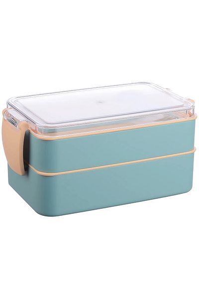 Titiz Plastik Leon Life Fely Two Compartment Feeding Bowl Set - Blue (for Kids)