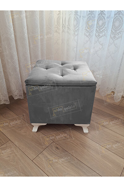 aldagelsin Lüks Sandıklı Tabure Puf 45 x 45 cm