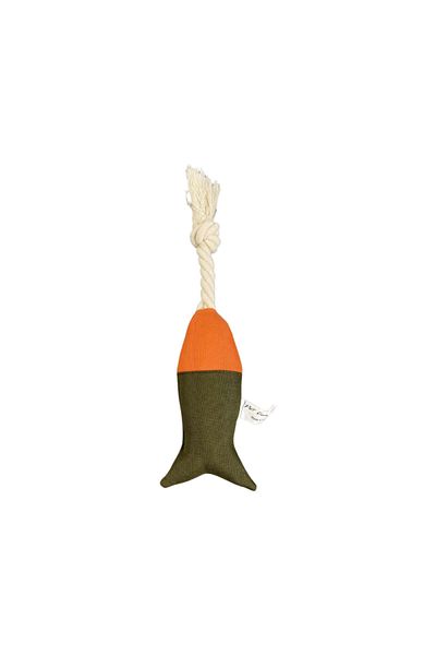 Pet Comfort String Fish Waterproof Cat Toy Khaki-Orange Ø6Cm, 24cm Zrnet
