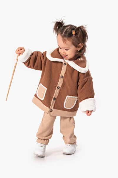 Jikko Baby 3-Piece Coat Set for Baby Girl - 8064