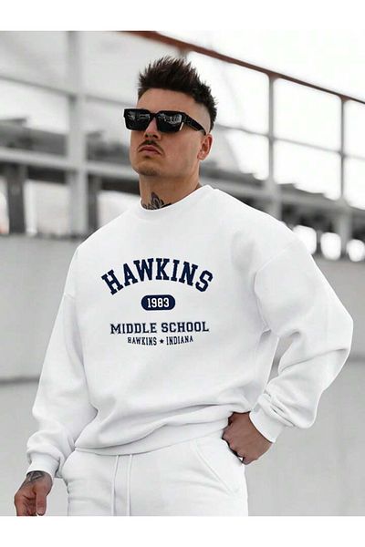 FAVORİST Hawkins Oversize Crew Neck Sweatshirt