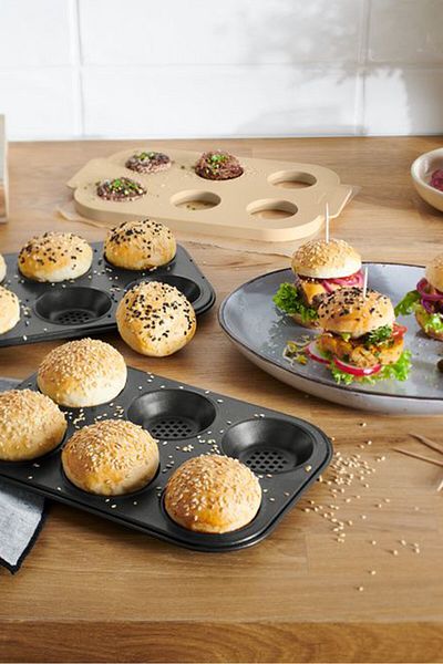 Tchibo Mini Burger Baking Set, Black