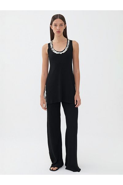Nocturne Bead Detailed Mother of Pearl Knitwear