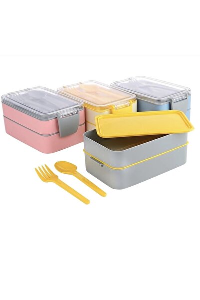 Titiz Plastik Leon Life 2-Layer Fely Lunch Box 400+500 ml Lunch Box Bag Pink