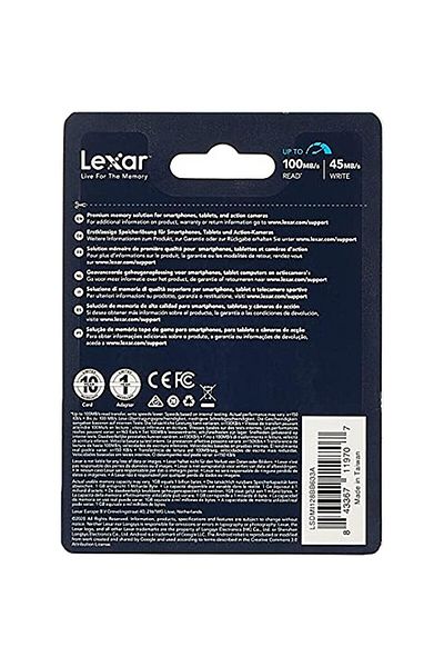 Lexar 128 جيجابايت 633x Microsdxc Uhs-ı U3 - بطاقة ذاكرة عالية الأداء