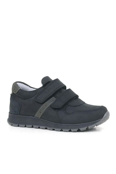 Rakerplus Pantofi de școală sport pentru copii din piele naturală cu velcro