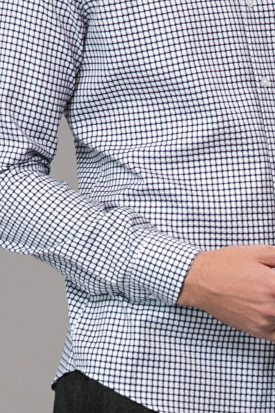 Lufian Pucon Erkek Smart Gömlek Slim Fit Saks