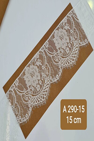 KARAASLAN Beyaz Sakallı Kirpikli Dantel 15 Cm (3 MT)