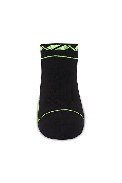 Nivia Stripes Sports Socks Ankle (Black/Green) | Cotton | Light Weight | Comfortable | Stylish