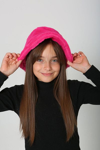 REMSA Fuchsia Plush Bucket Hat - Rkş-Ç-01 Children's Model