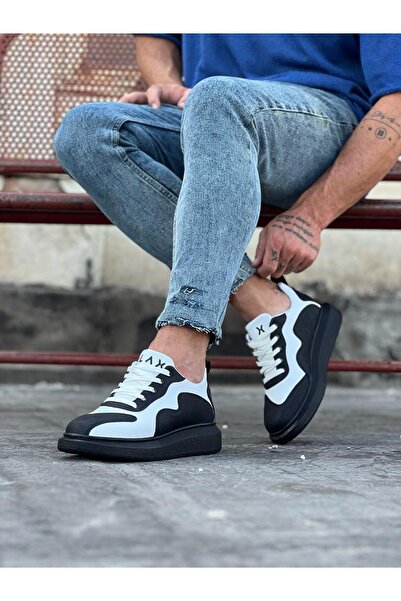 Wagoon Ανδρικά casual παπούτσια Wg301 Model White Charcoal Color