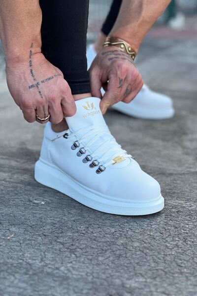 Wagoon Wg047 Λευκά Ανδρικά Casual Παπούτσια