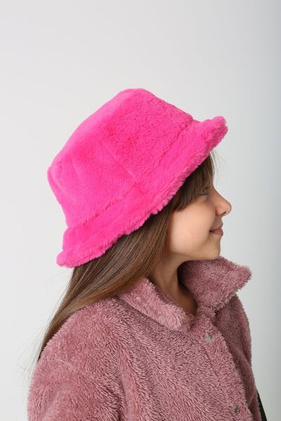 REMSA Fuchsia Plush Bucket Hat - Rkş-Ç-01 Children's Model