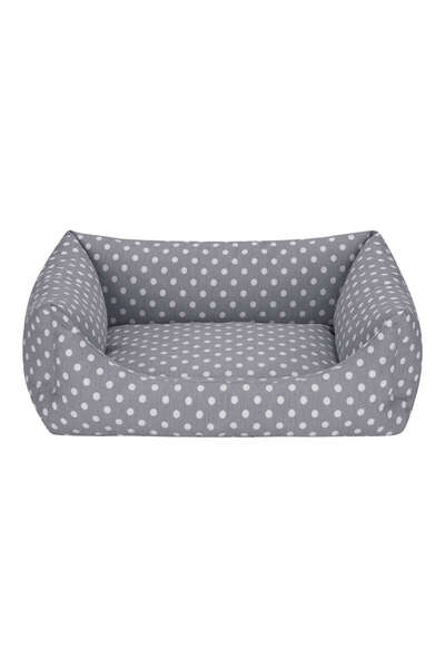 Pet Comfort Uniform Gray Polka Dot Cat and Dog Bed S 50X60Cm Alsat