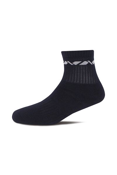 Nivia Cube Sports Ankle Length Socks (Navy)  | Cotton | Light Weight | Comfortable | Stylish