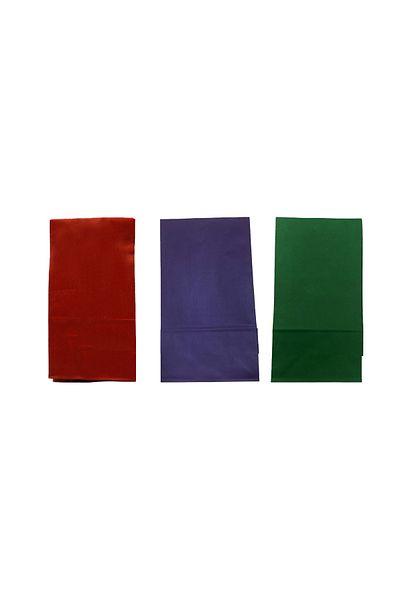 AL Bİ 90LIK Red Purple Green Paper Bag - Kraft Square Bottom, 30 Pieces Set of 3