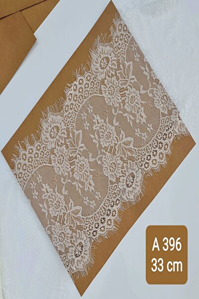 KARAASLAN Beyaz Sakallı Kirpikli Dantel 33 Cm (3 MT)