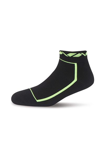 Nivia Stripes Sports Socks Ankle (Black/Green)  | Cotton | Light Weight | Comfortable | Stylish