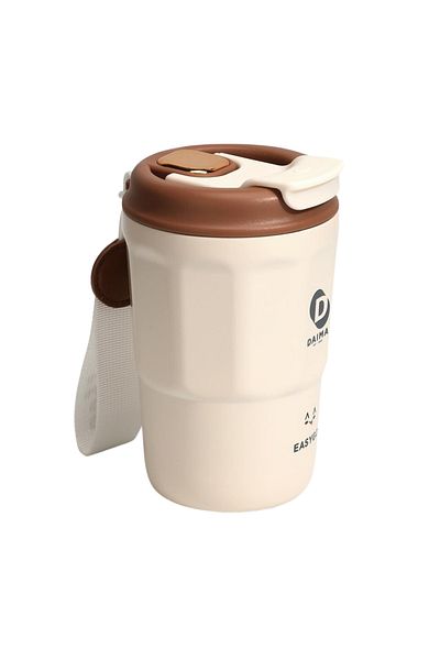 Daima Easy Go 380 ml Hot Cold Steel Cream Thermos