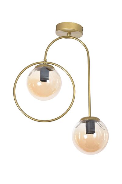 Modavize Bali Modern Living Room - 2-Piece Chandelier - Kitchen and Bedroom - Hall Antique Color Body Honey Glass