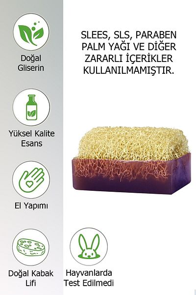 JASPER Hürrem Sultan Natural Pumpkin Fiber Lavender Soap 130 Gr