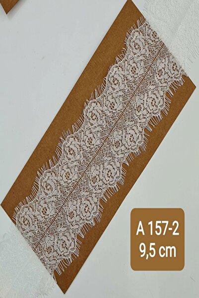 KARAASLAN Beyaz Sakallı Kirpikli Dantel 9.5 Cm (3 MT)
