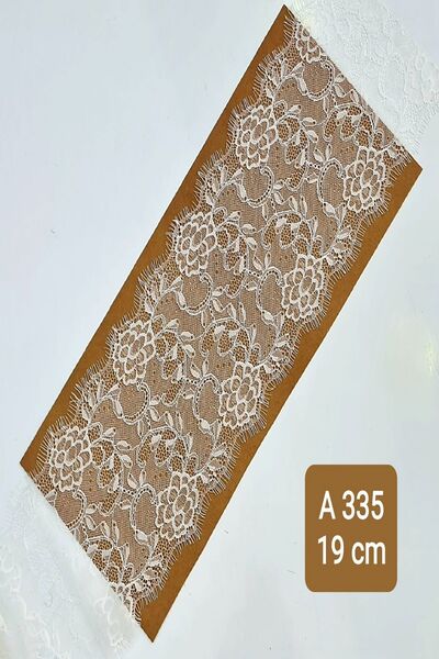 KARAASLAN Beyaz Sakallı Kirpikli Dantel 19 Cm (3 MT)