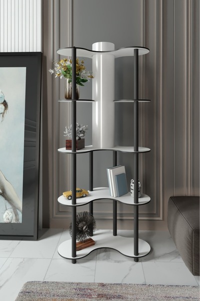 messer Mariposa Lambader Kitaplık BEYAZ