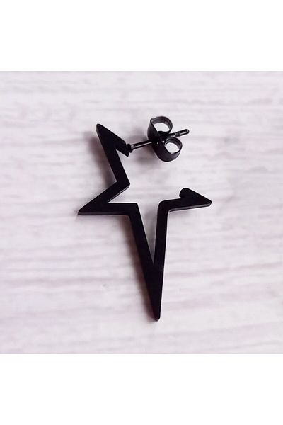 Acousticworld Black Comet Star Single Earring Accessory Stylish Jewelry Ornament Accessory