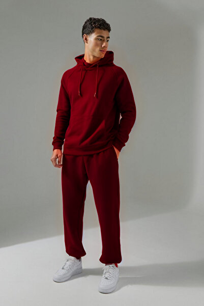 YAKAMEL Ανδρικό σετ φόρμας με κουκούλα, τσέπη καγκουρό, oversized, φαρδύ, από...