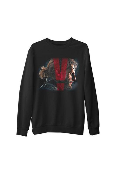 Lord T-Shirt Metal Gear Solid V - the Phantom Pain Black Men's Thick Sweatshirt