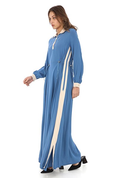 lodmela Φόρεμα Viscose 2216 - Side Tie, Indigo