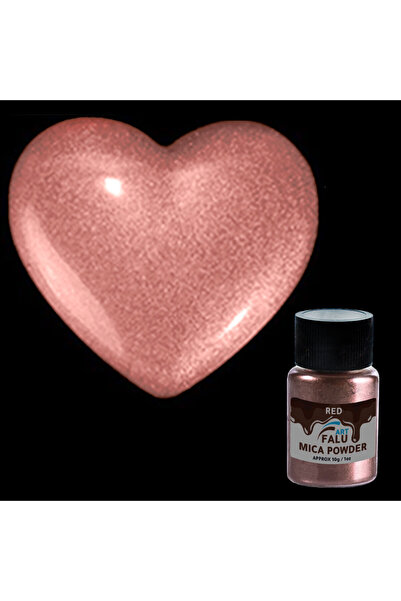Falu Art مسحوق الميكا 10 جرام للراتنج والشموع والصابون - أحمر
