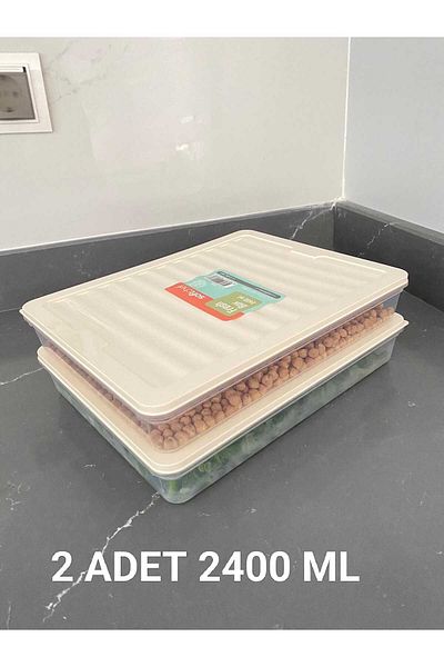 VİZYON Horizontal Freezer Organizer with Lid - Storage Container, Oven and Freezer Set