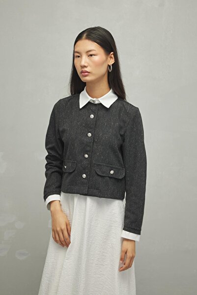 Fahhar Smoked Garnished Shirt Jacket