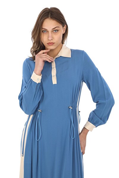 lodmela Φόρεμα Viscose 2216 - Side Tie, Indigo