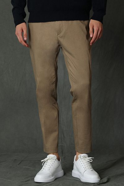 Lufian Bogar Sports Herren-Chinohose, schmale Passform, Kamelhaar