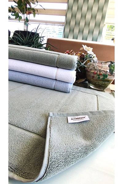 Altınbaşak 50X90Cm Large Luxury Foot Towel - 3 Piece Set, Foot Mat and Bathroom Sink Mat