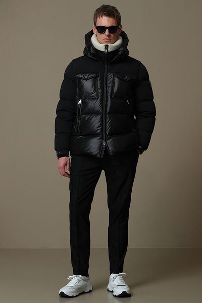 Lufian Ethan Goose Feather Herrenmantel Schwarz
