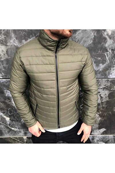 ENDEİS COLLECTİON Palton negru cu căptușeală puf pentru bărbați ONURMEN