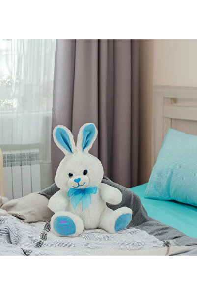 hediyecik Peluş Oyuncak Sevimli Mavi Neon Tavşan 30 Cm